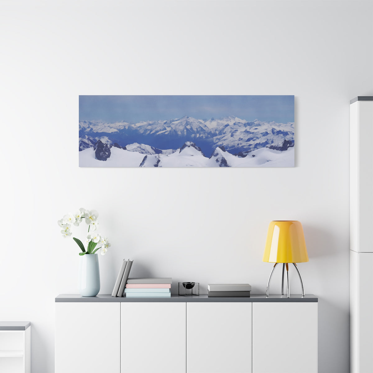 Stretched Matte Canvas - View from Mont Blanc