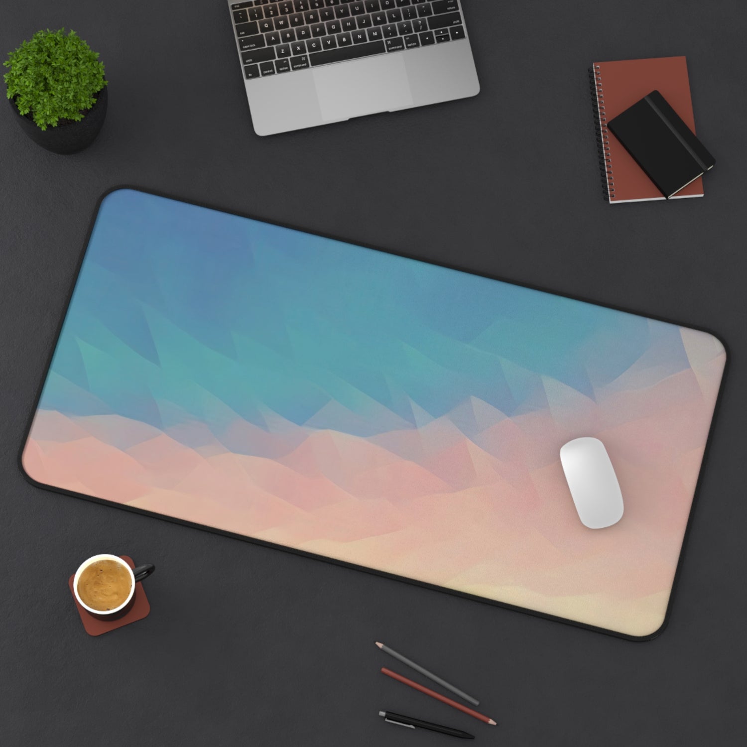 Desk Mat - Poly Art - Sunset Sky (Variant 1)