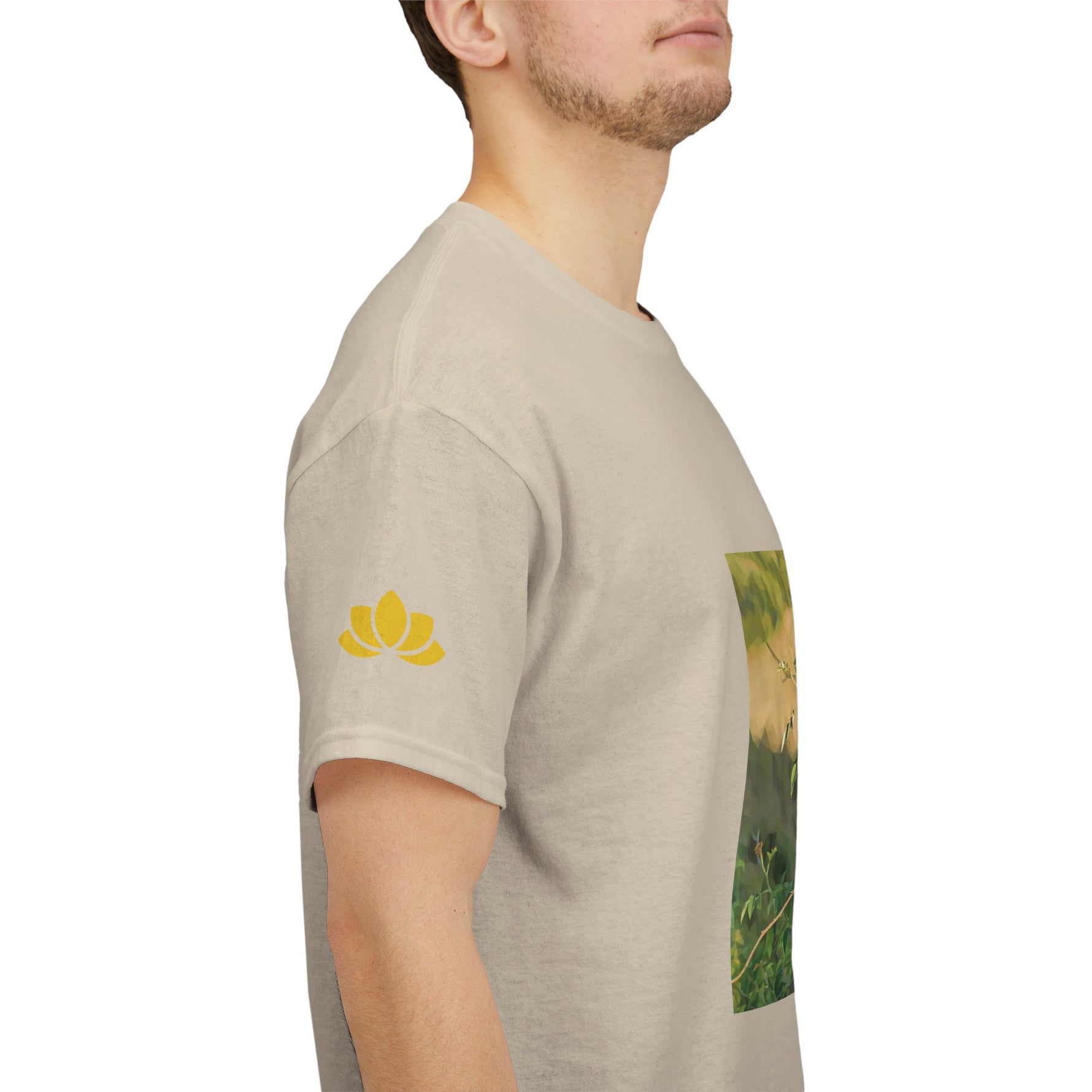 Unisex Heavy Cotton Tee - Poly Art - Rosehip Plant