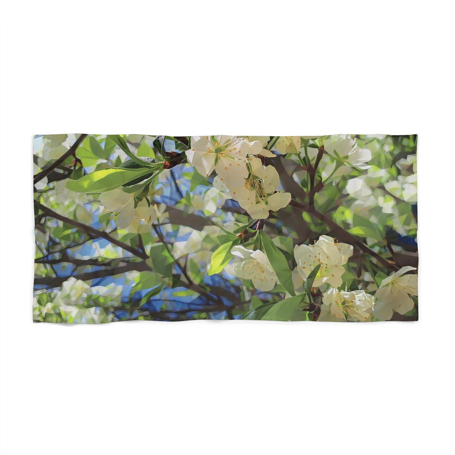 Beach Towel – Poly Art - Apple's Tree Flower (Variant 05)