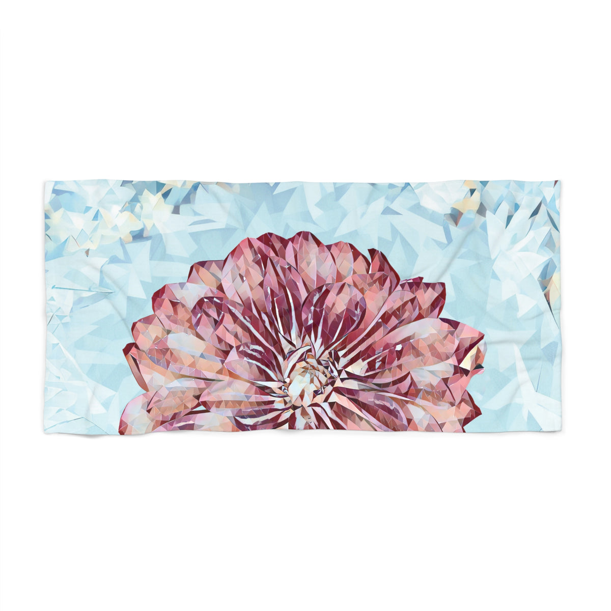 Beach Towel – Poly Art - Flower of Dahlia (Variant 4)