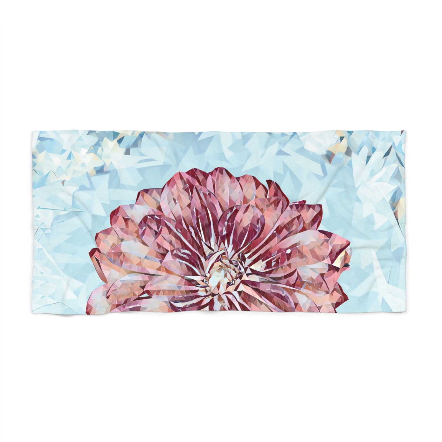 Beach Towel – Poly Art - Flower of Dahlia (Variant 4)