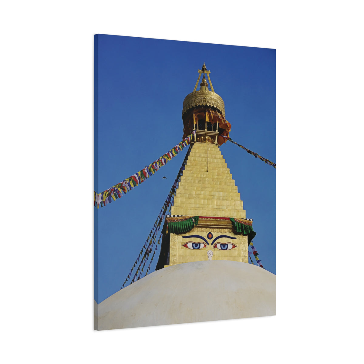 Stretched Matte Canvas - Nepal, Stupa with Buddha's Eyes (Variant 4)