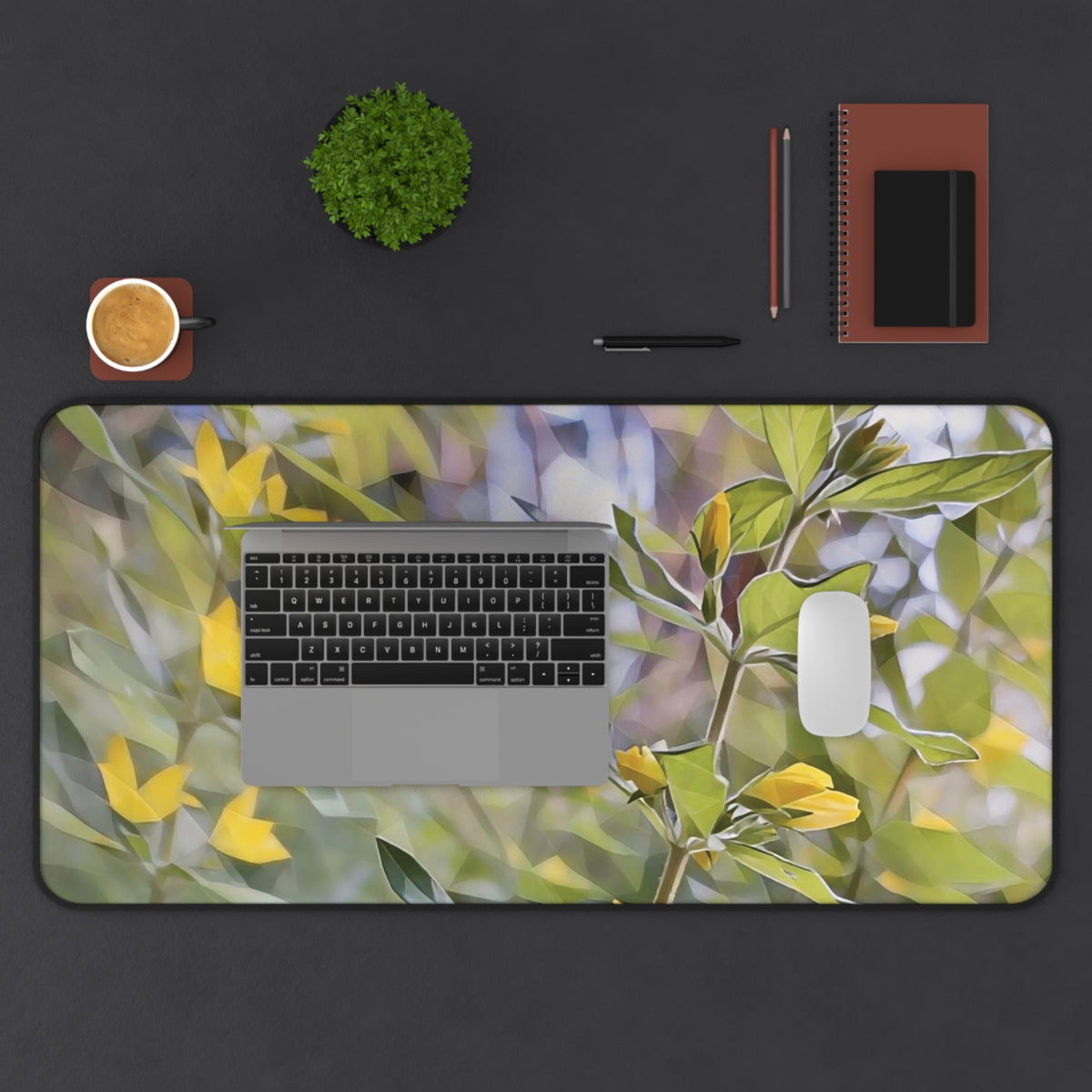 Desk Mat - Poly Art - Flower of Lysimachia (Variant 1)