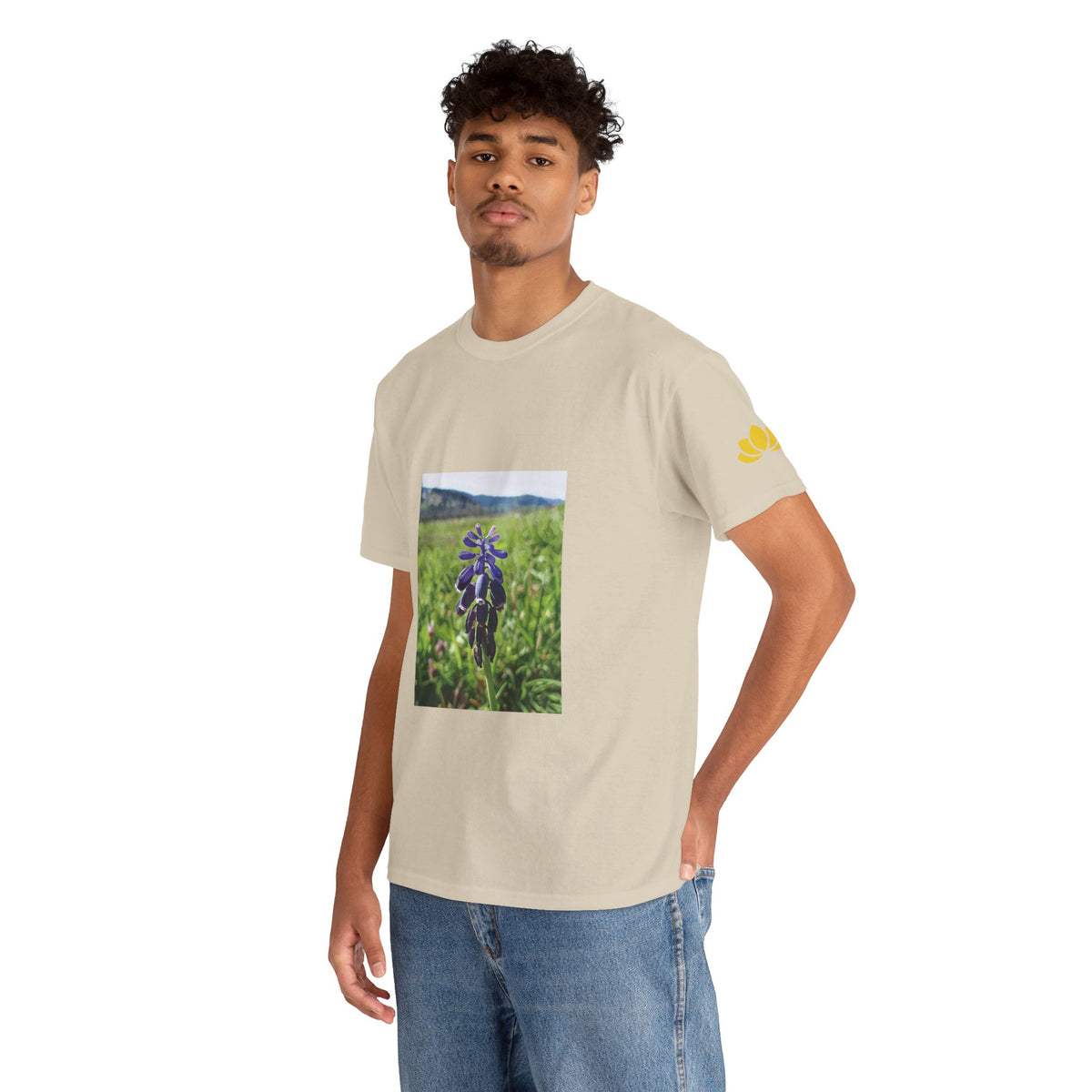 Unisex Heavy Cotton Tee - Poly Art - Flower of Muscari