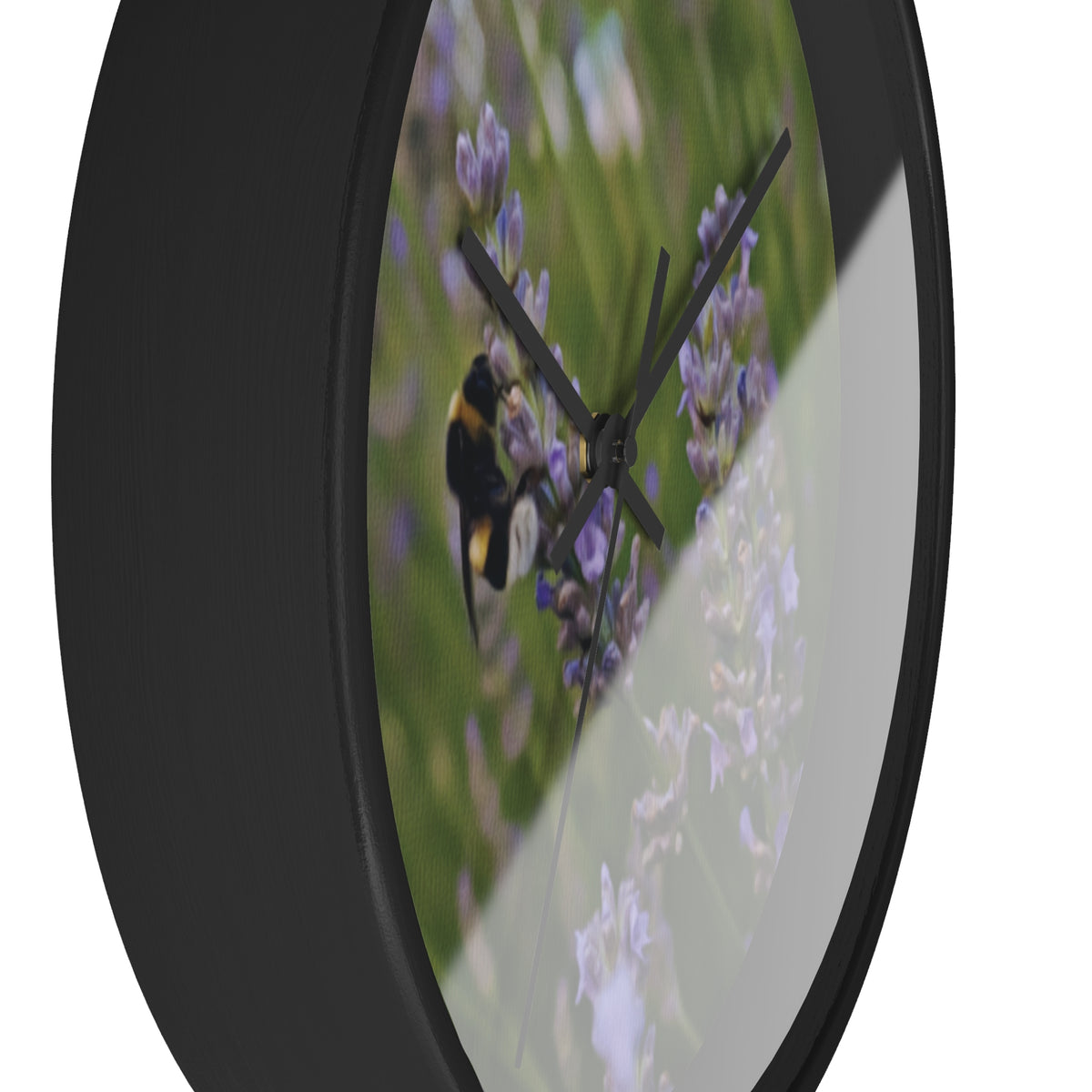 Wall Clock - Flower of Lavender with Bombus Insect (Variant 2)