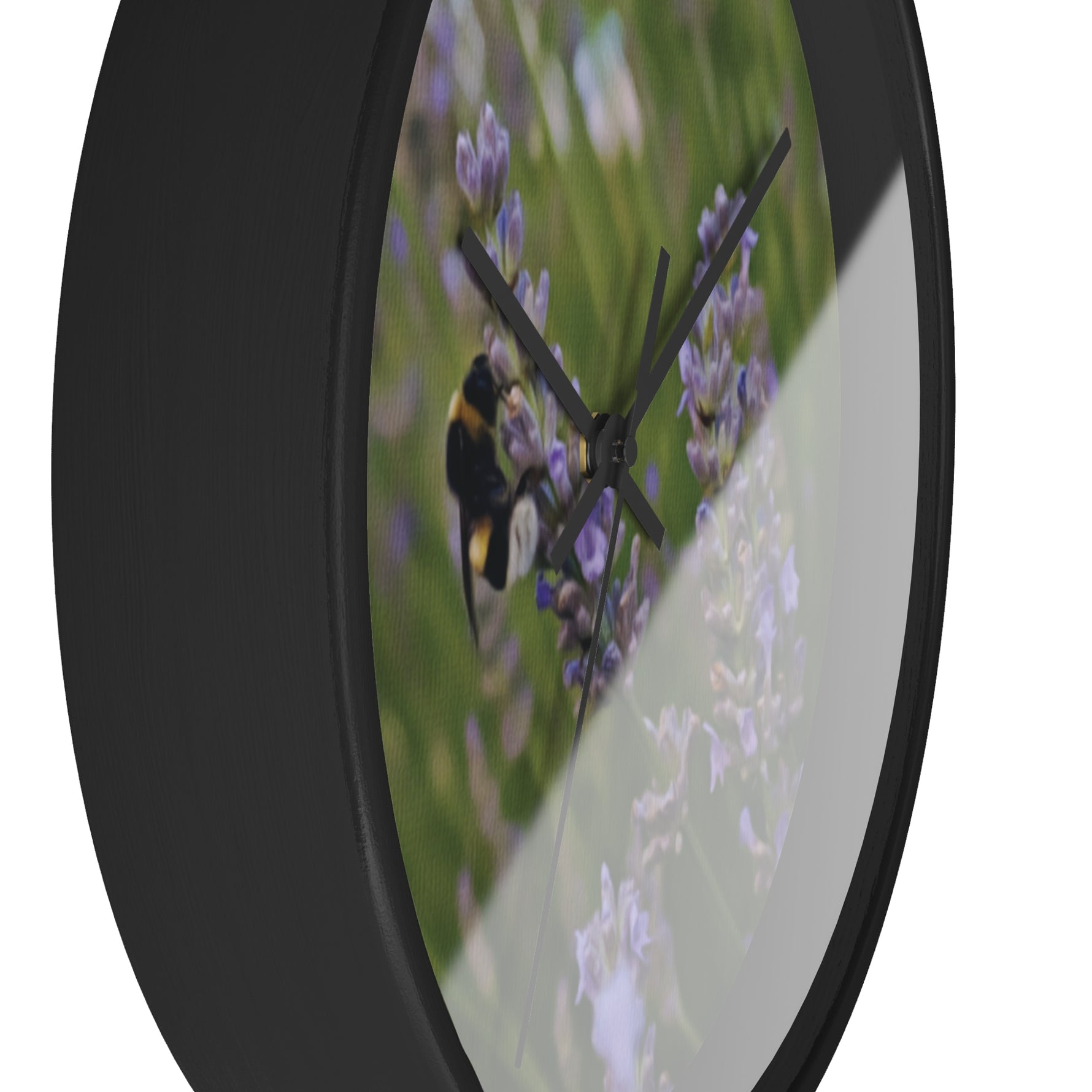 Wall Clock - Flower of Lavender with Bombus Insect (Variant 2)