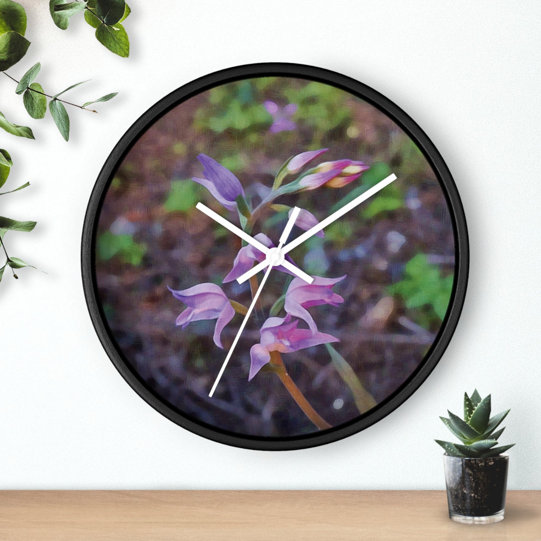 Wall Clock - Flower of Cephalanthera Rubra