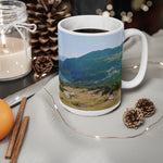Ceramic White Cup 15oz - Rila Lakes, Bulgaria (Variant 3)