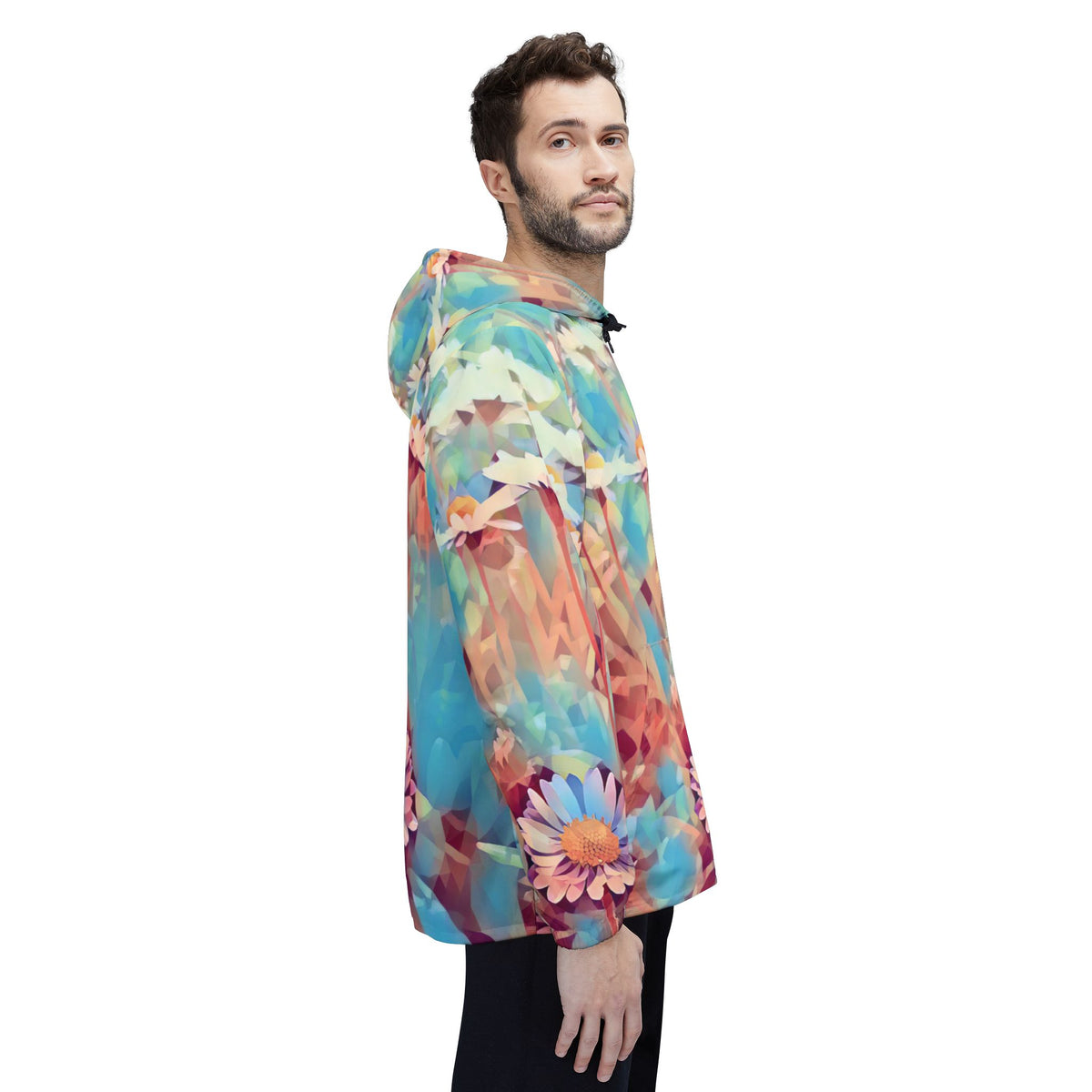 Windbreaker Jacket - Poly Art - Flower of Daisies (Variant 3)
