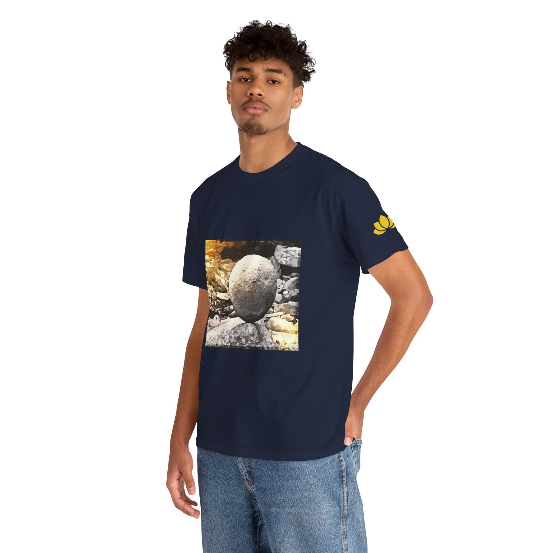 Unisex Heavy Cotton Tee - Stone Balance (Variant 1)
