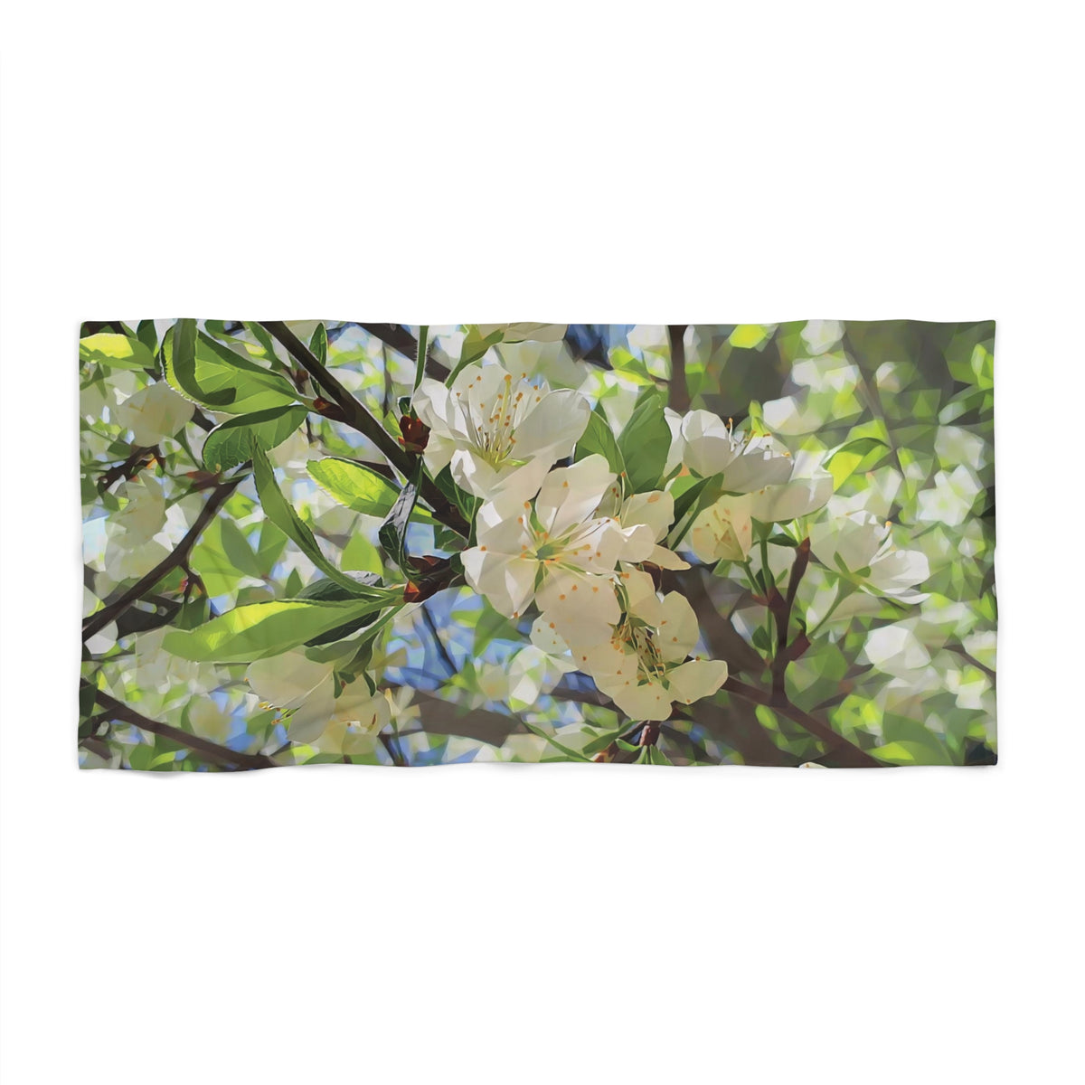 Beach Towel – Poly Art - Apple's Tree Flower (Variant 01)