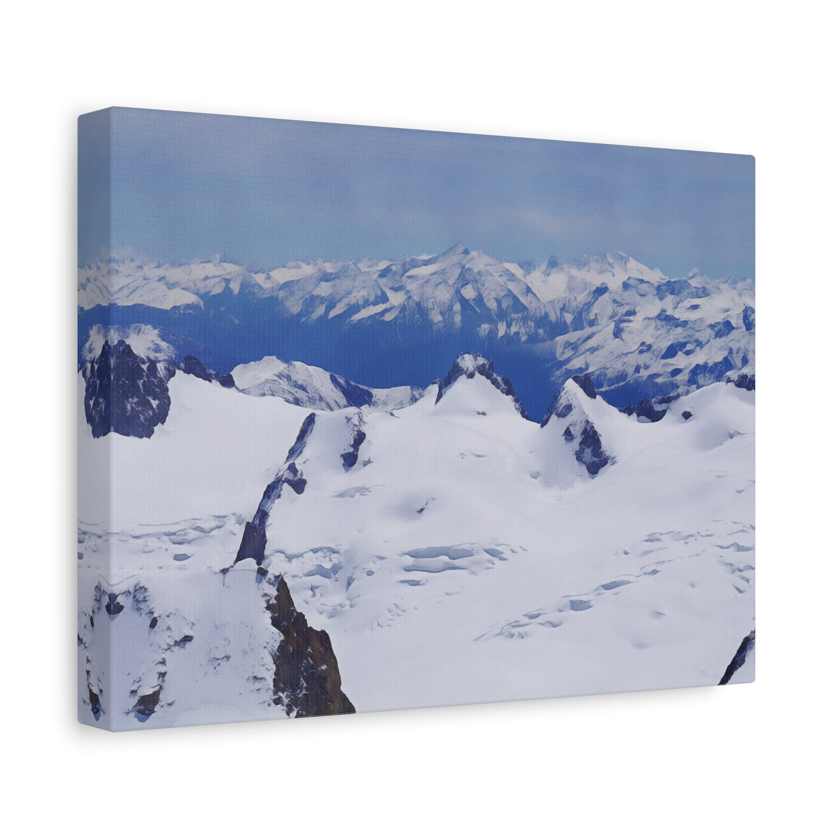 Stretched Matte Canvas - View from Mont Blanc