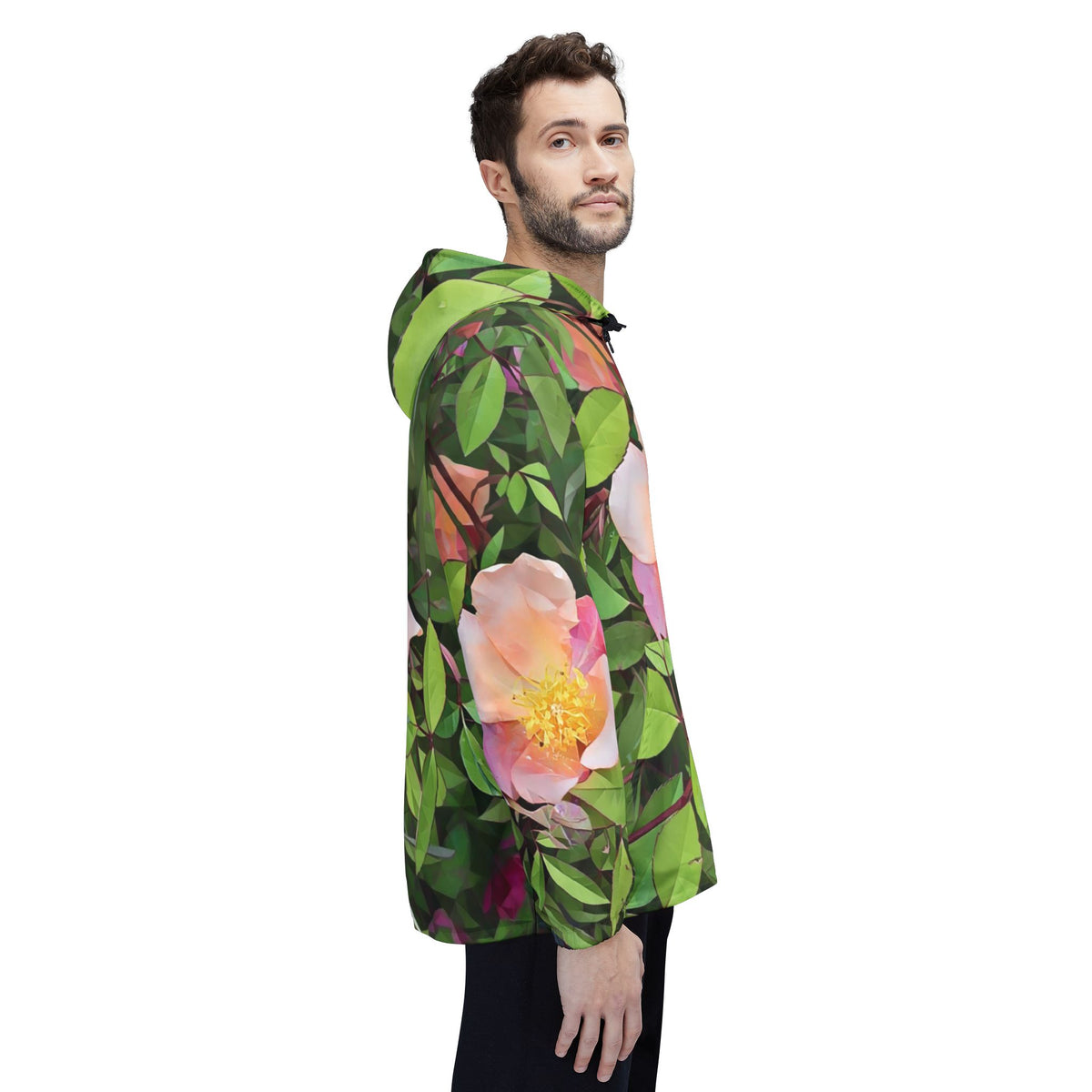 Windbreaker Jacket - Poly Art - Flower of Rose (Variant 1)