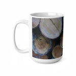 Ceramic White Cup 15oz - Wooden Trunks (Variant 2)