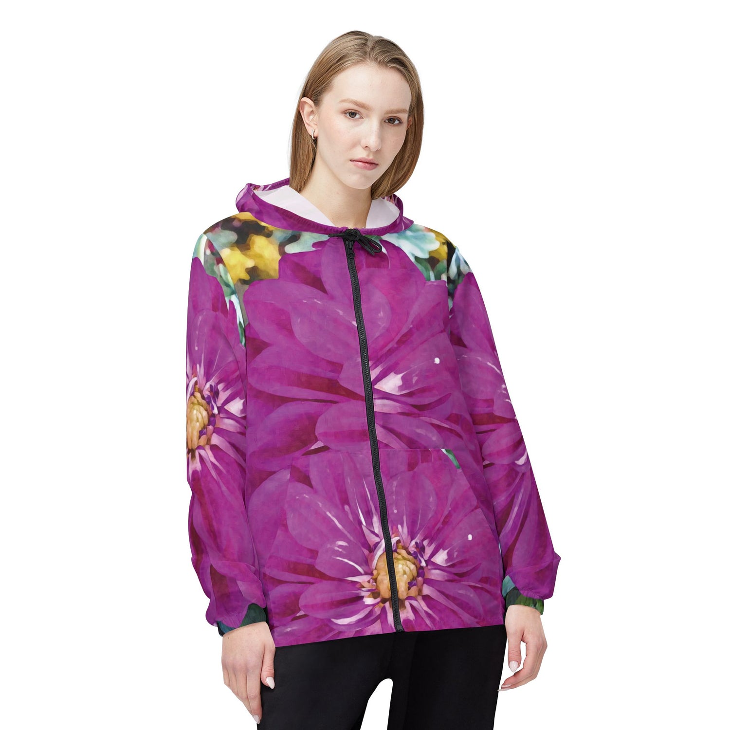 Windbreaker Jacket - Flower of Dahlia