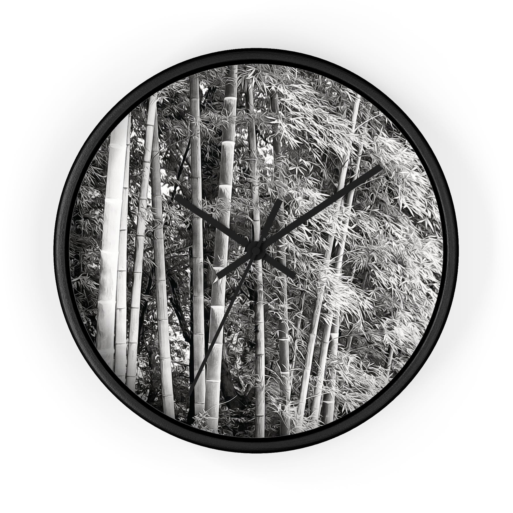 Wall Clock - Bamboo (B&W Variant)