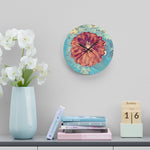 Acrylic Wall Clock - Poly Art - Flower of Dahlia (Variant 1)