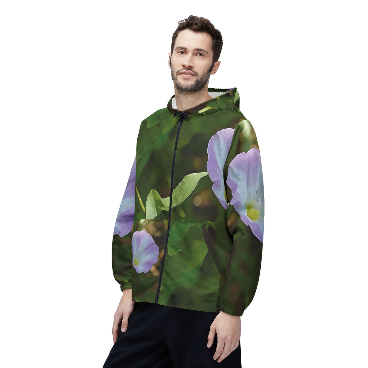 Windbreaker Jacket - Flower of Convolvulus Arvensis/Vilucchio