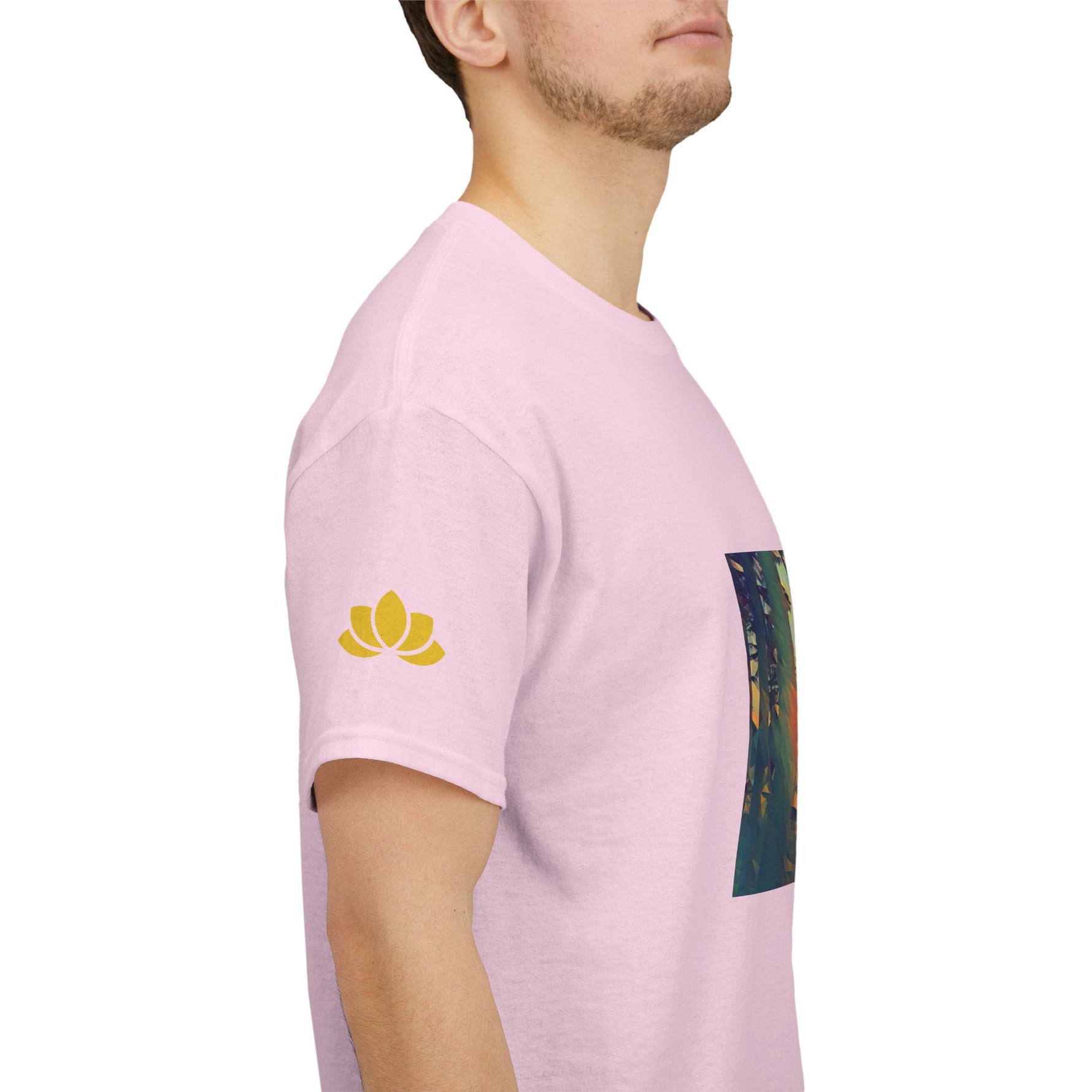 Unisex Heavy Cotton Tee - Poly Art - Forest Sunset (Variant 1)