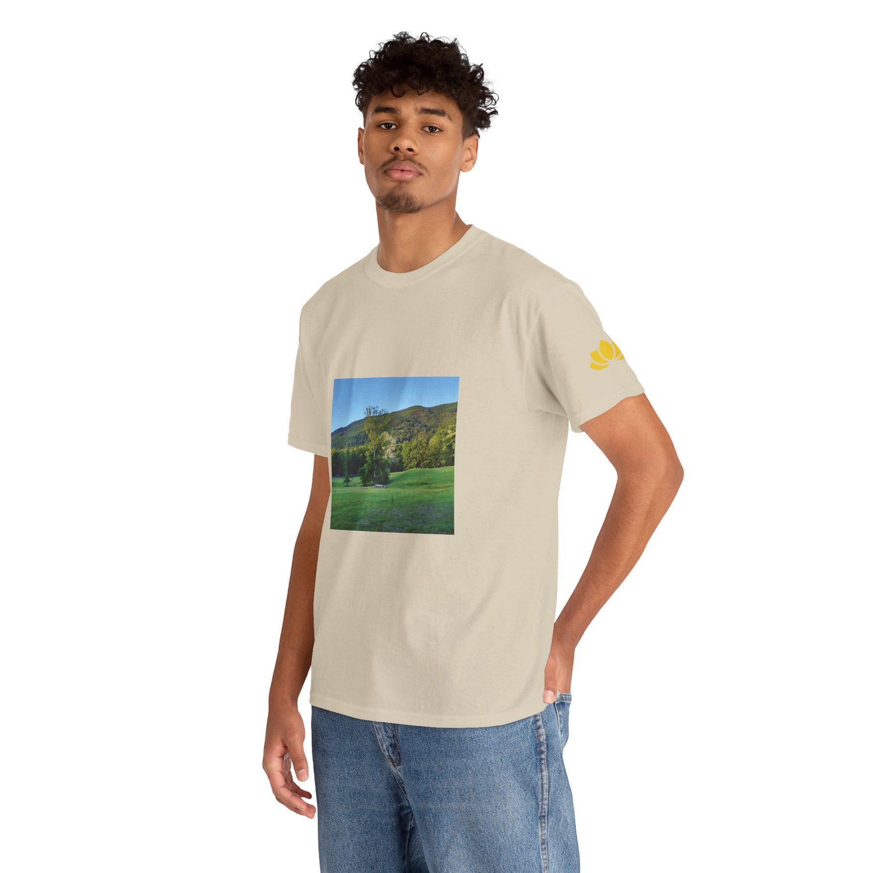Unisex Heavy Cotton Tee - Tree in a Lawn
