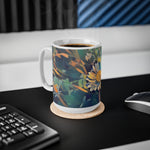 Ceramic White Cup 15oz - Poly Art - Flower of Daisies (Variant 5)