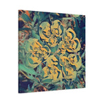 Stretched Matte Canvas - Poly Art - Flower of Euphorbia Helioscopia