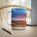 Ceramic White Cup 15oz - Tuscan Landscape (Variant 2)