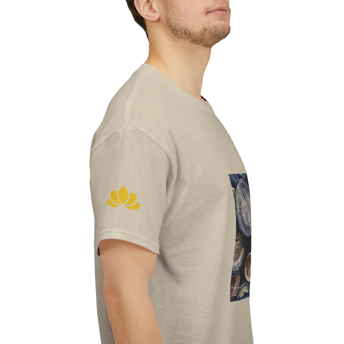 Unisex Heavy Cotton Tee - Poly Art - Wooden Trunks (Variant 2)