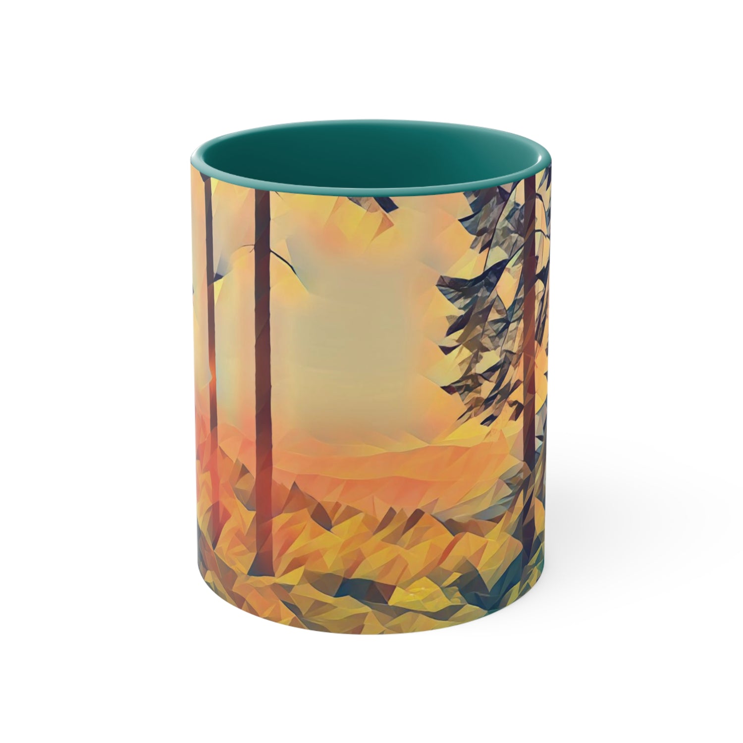 Mug 11oz - Poly Art - Forest Sunset (Variant 2)