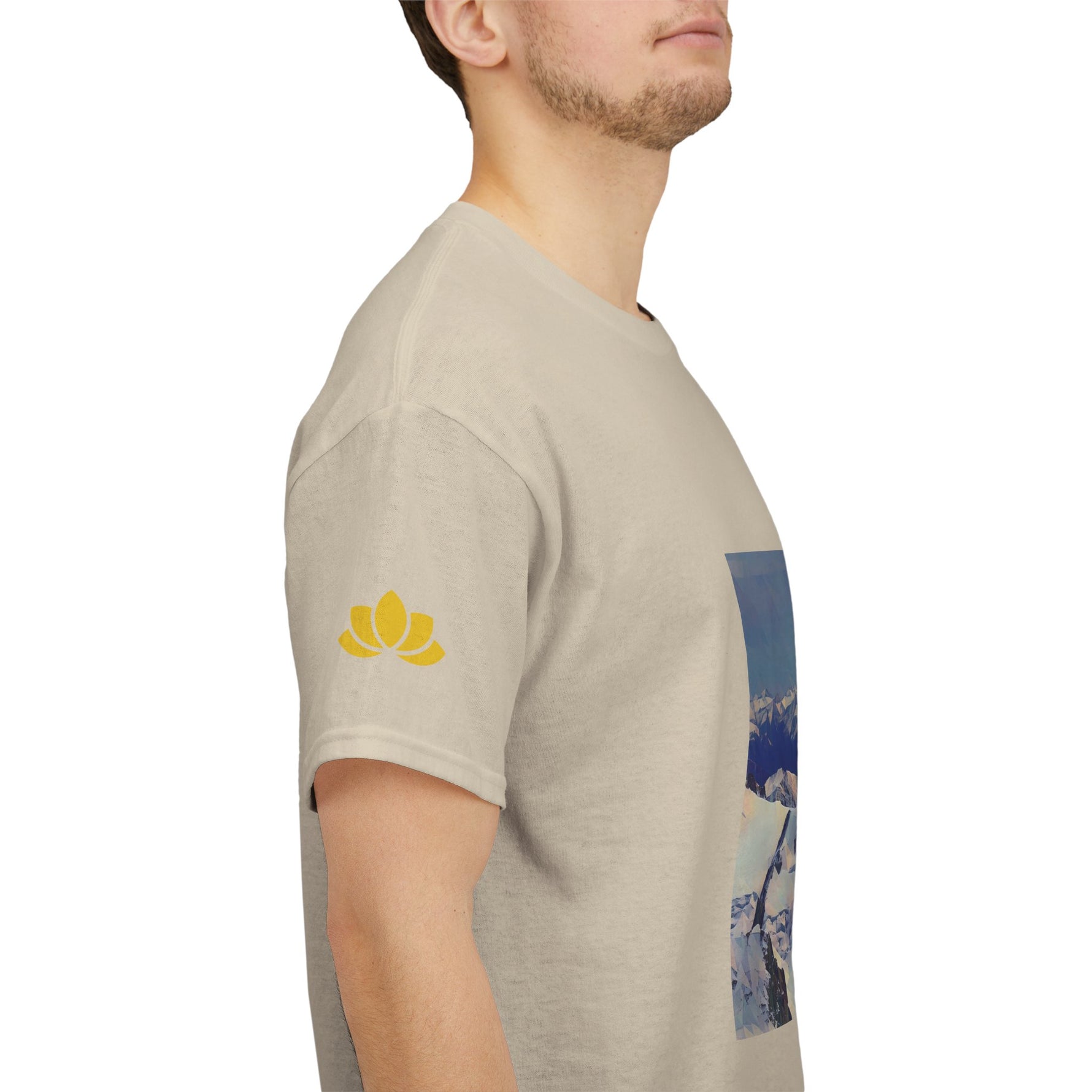 Unisex Heavy Cotton Tee - Poly Art - View from Mont Blanc