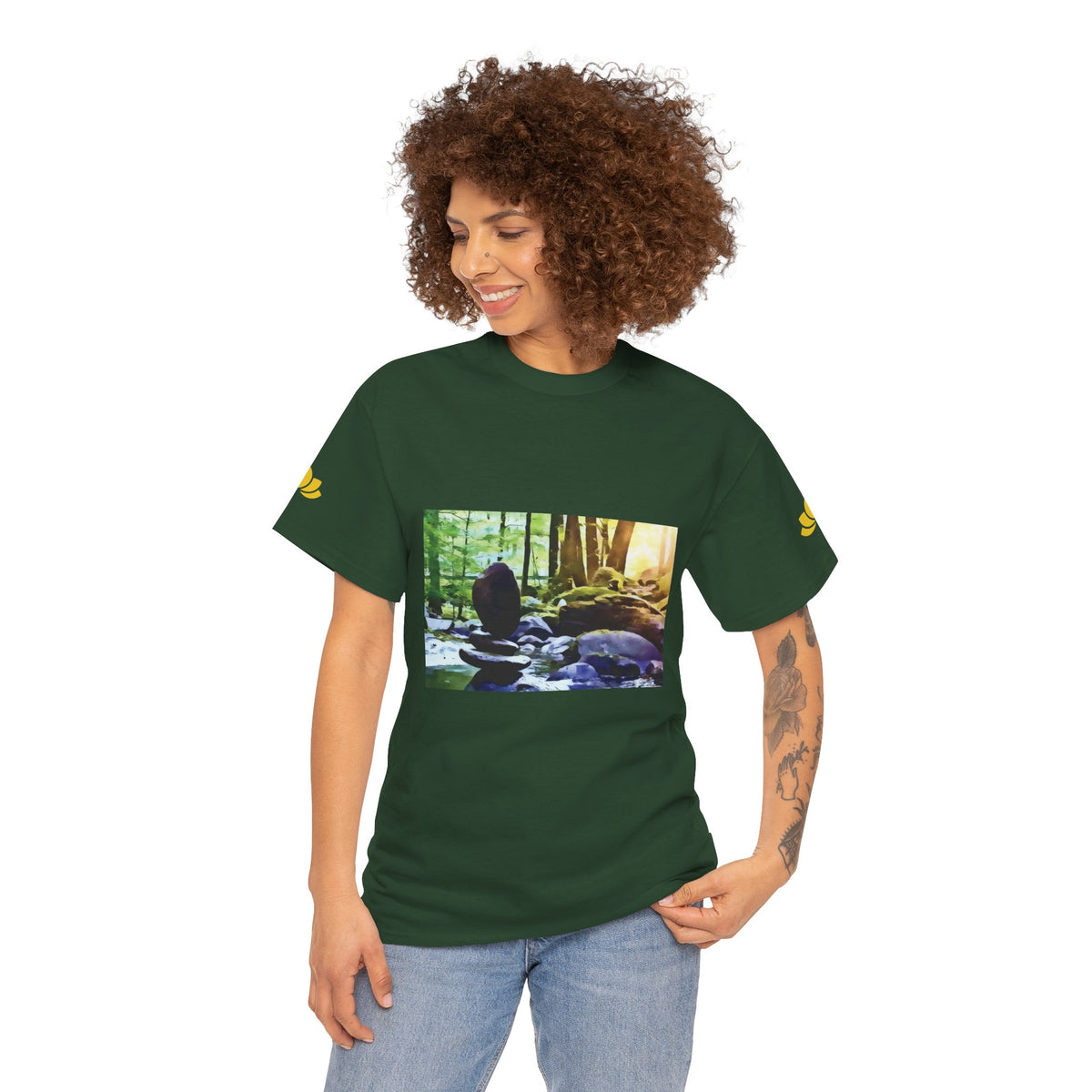 Unisex Heavy Cotton Tee - Stone Balance (Variant 2)