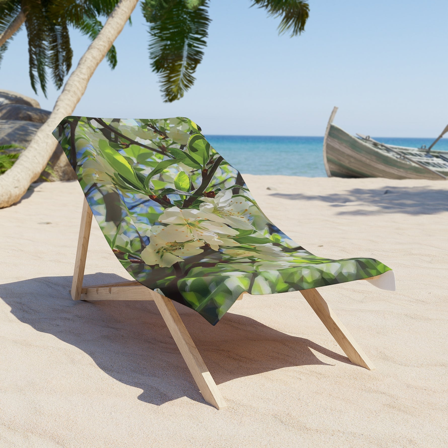 Beach Towel – Poly Art - Apple's Tree Flower (Variant 01)