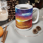 Ceramic White Cup 15oz - Poly Art - Tuscan Landscape (Variant 2)