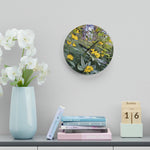 Acrylic Wall Clock - Poly Art - Flower of Lysimachia