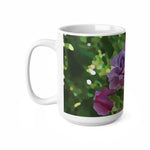 Ceramic White Cup 15oz - Flower of Rose, small bouquet