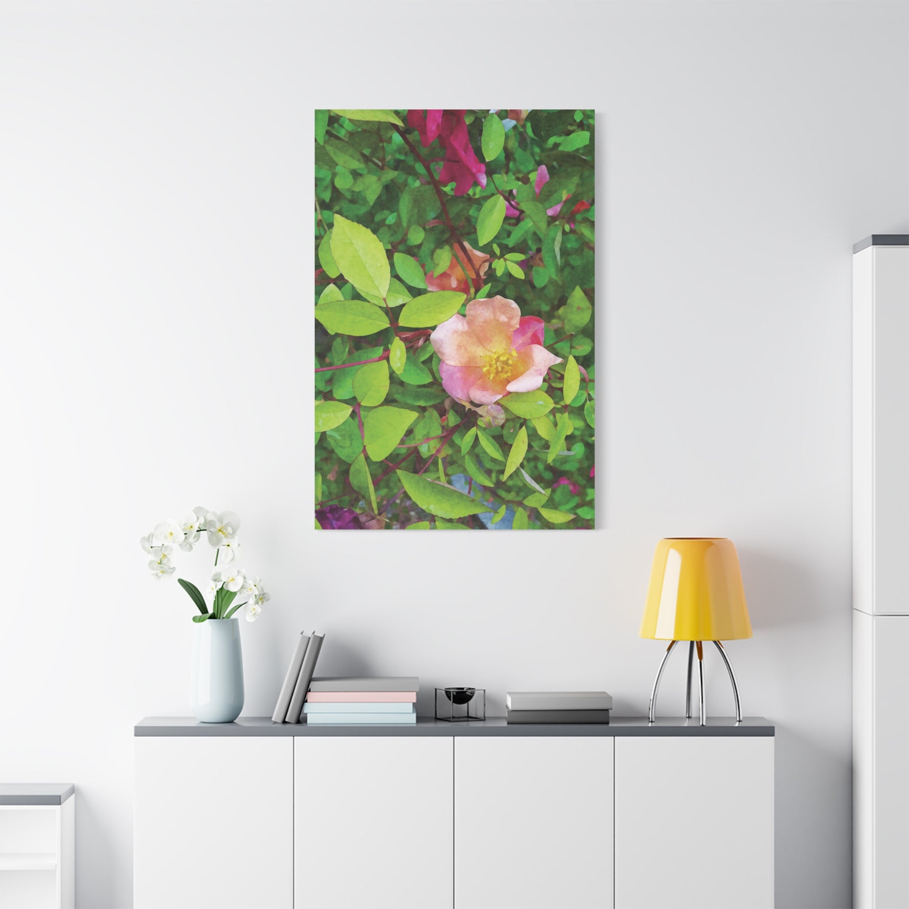 Stretched Matte Canvas - Flower of Rose