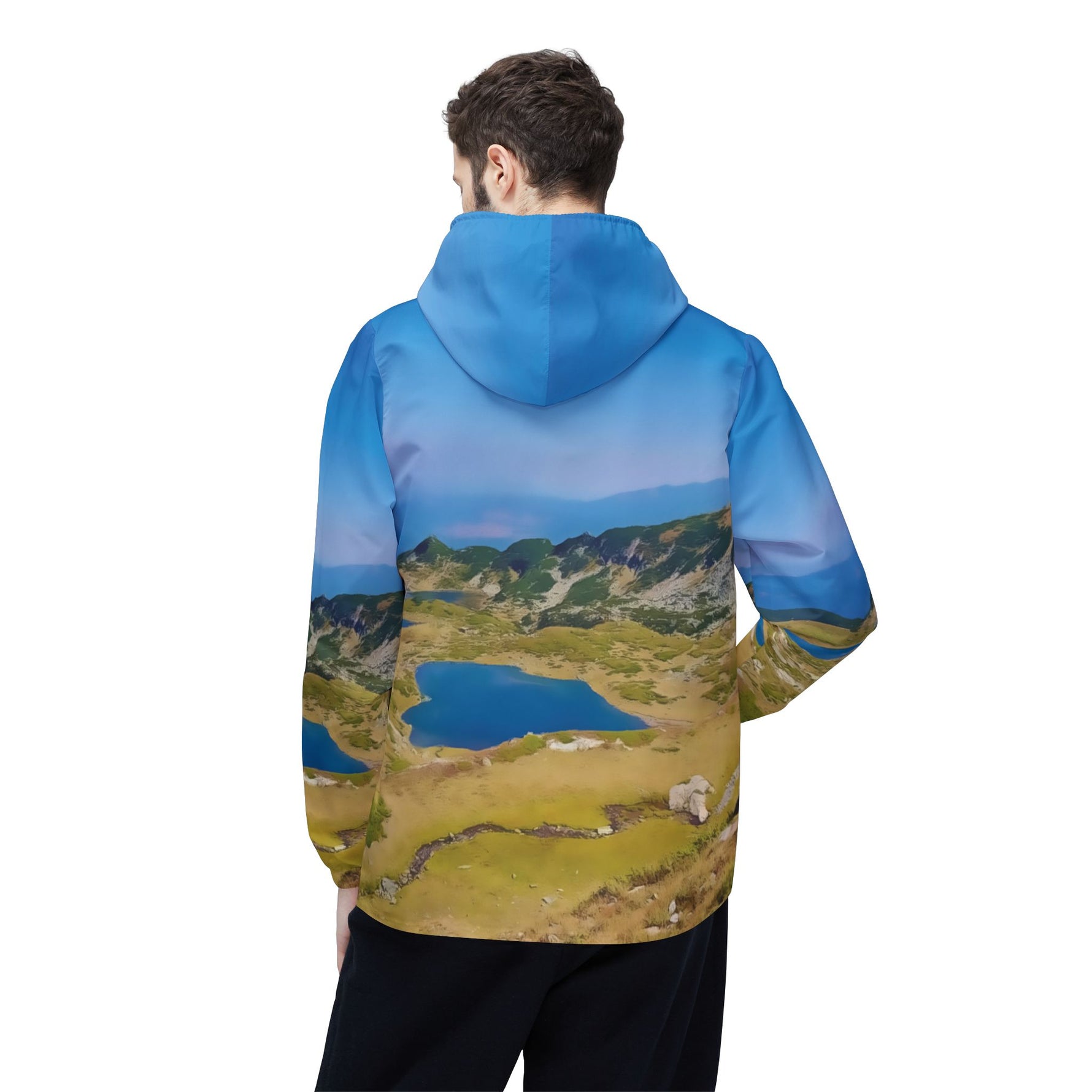 Windbreaker Jacket - Rila Lakes (Variant 1, blue pockets)