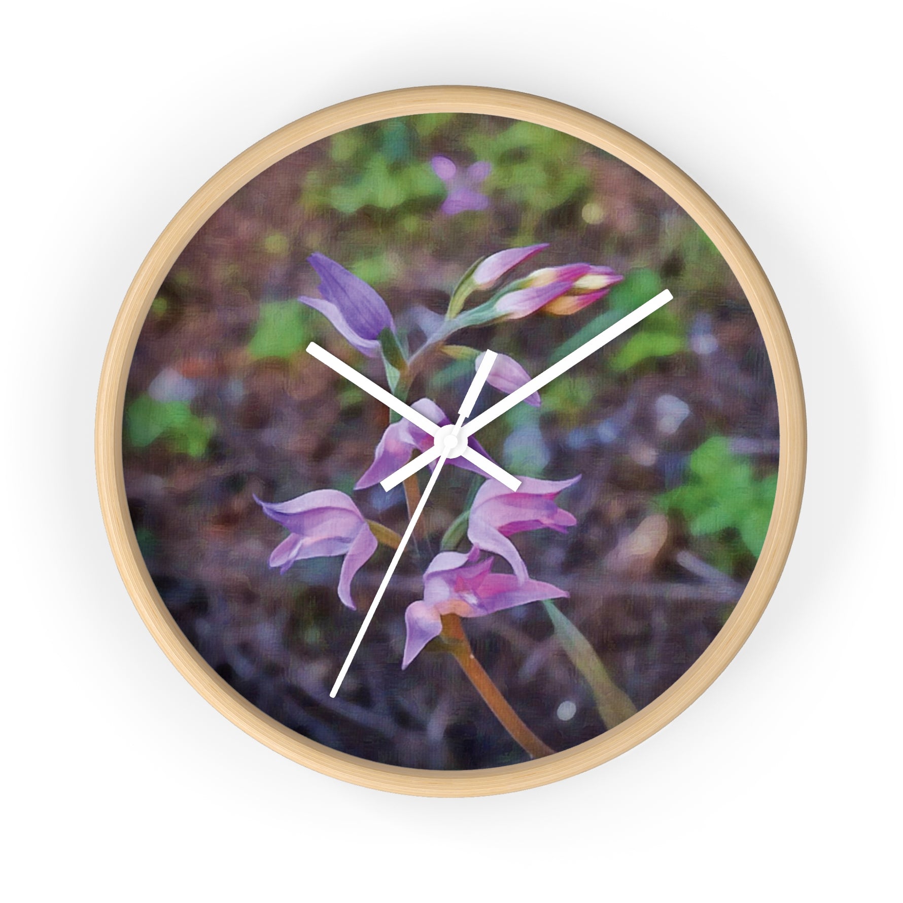 Wall Clock - Flower of Cephalanthera Rubra
