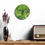 Acrylic Wall Clock - Poly Art - Green Grass