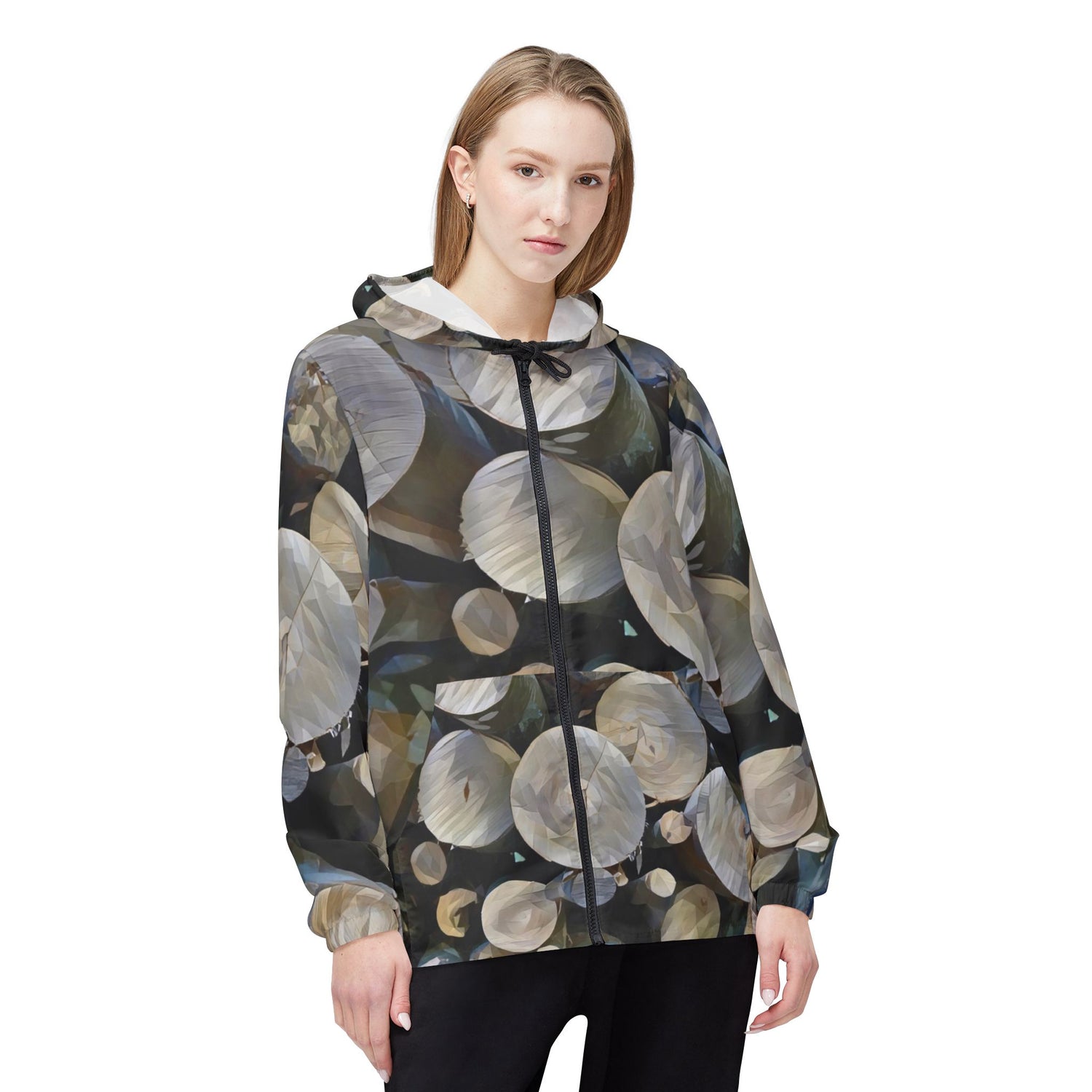 Windbreaker Jacket - Poly Art - Wooden Trunks (Variant 1)