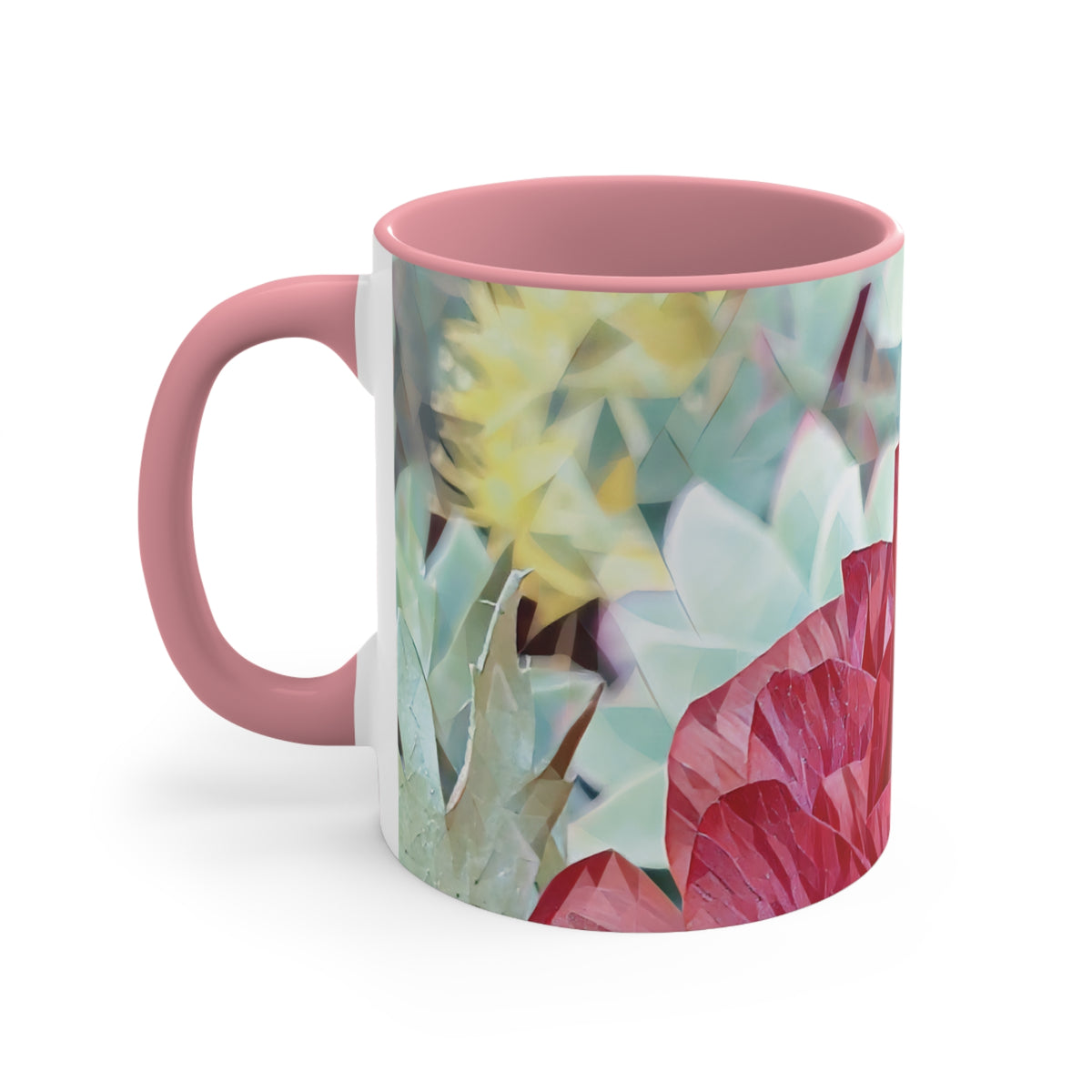 Mug 11oz - Poly Art - Flower of Dahlia in Red (Variant 2)