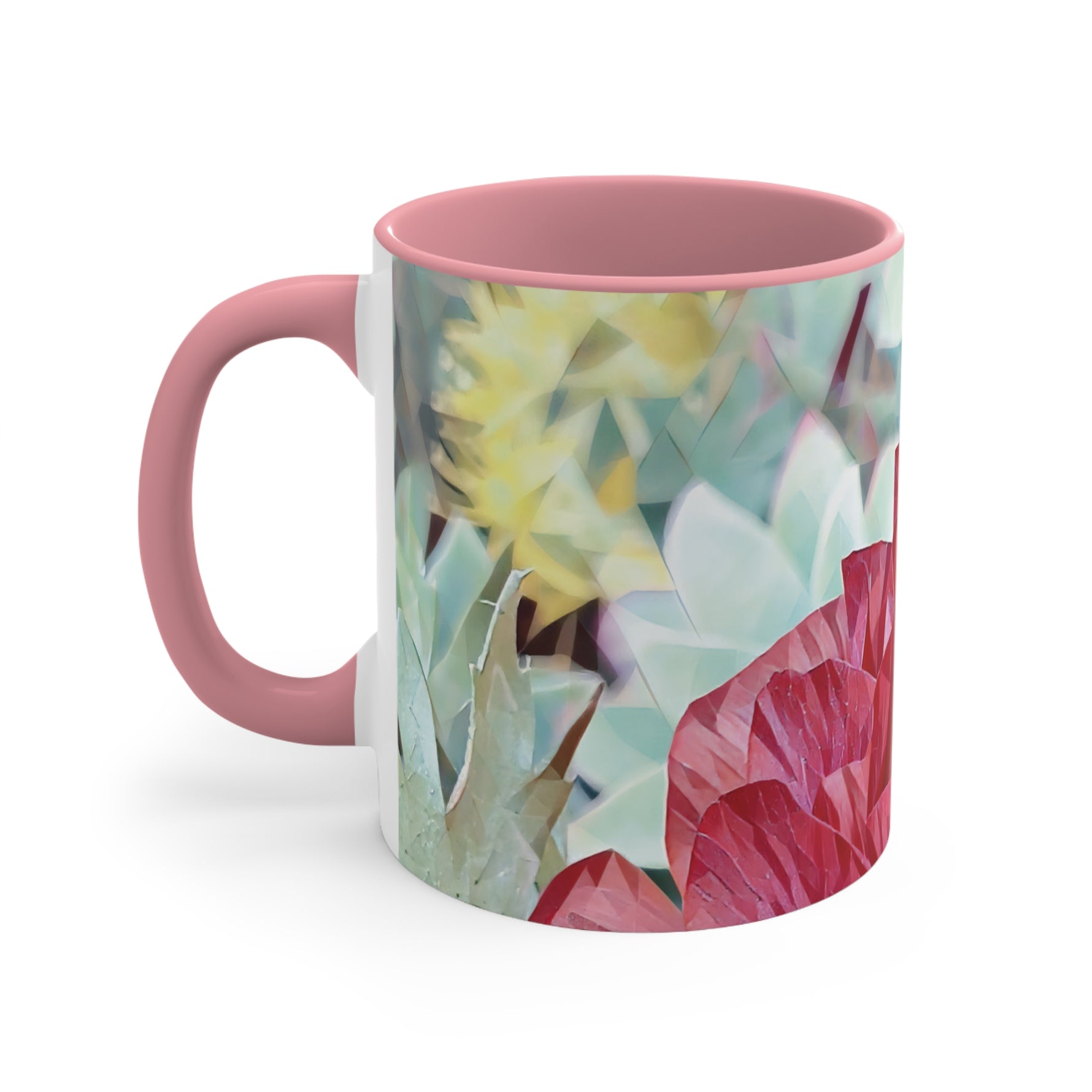 Mug 11oz - Poly Art - Flower of Dahlia in Red (Variant 2)
