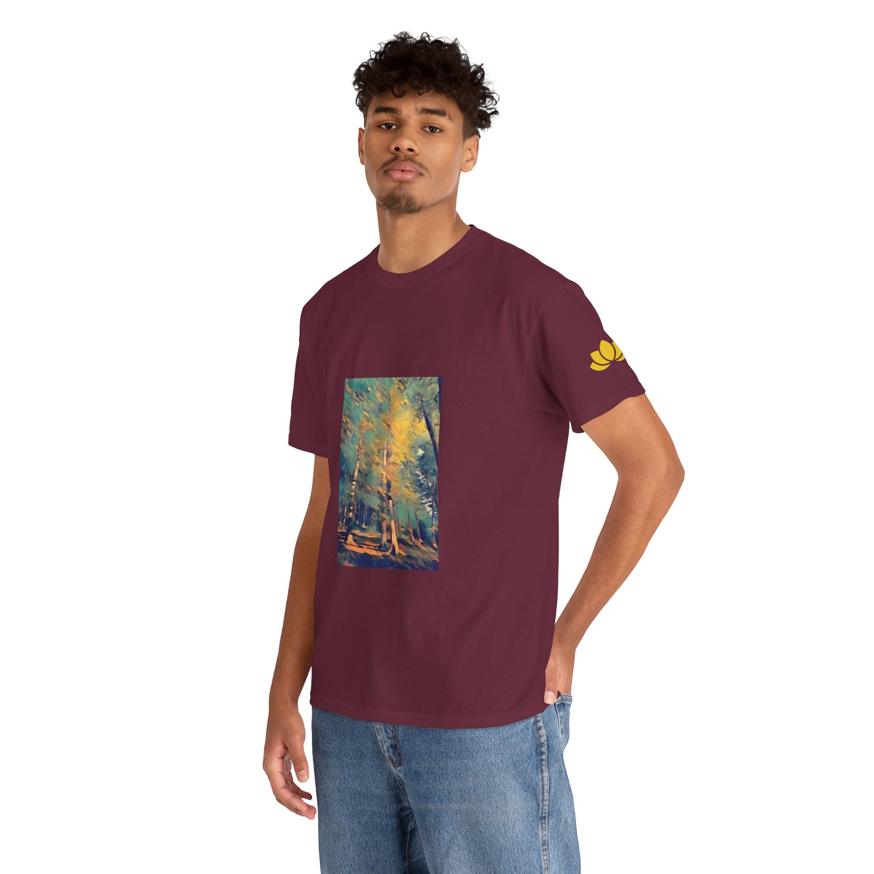 Unisex Heavy Cotton Tee - Poly Art - Forest (Variant 2)