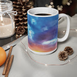 Ceramic White Cup 15oz - Sunset Sky (Variant 2)