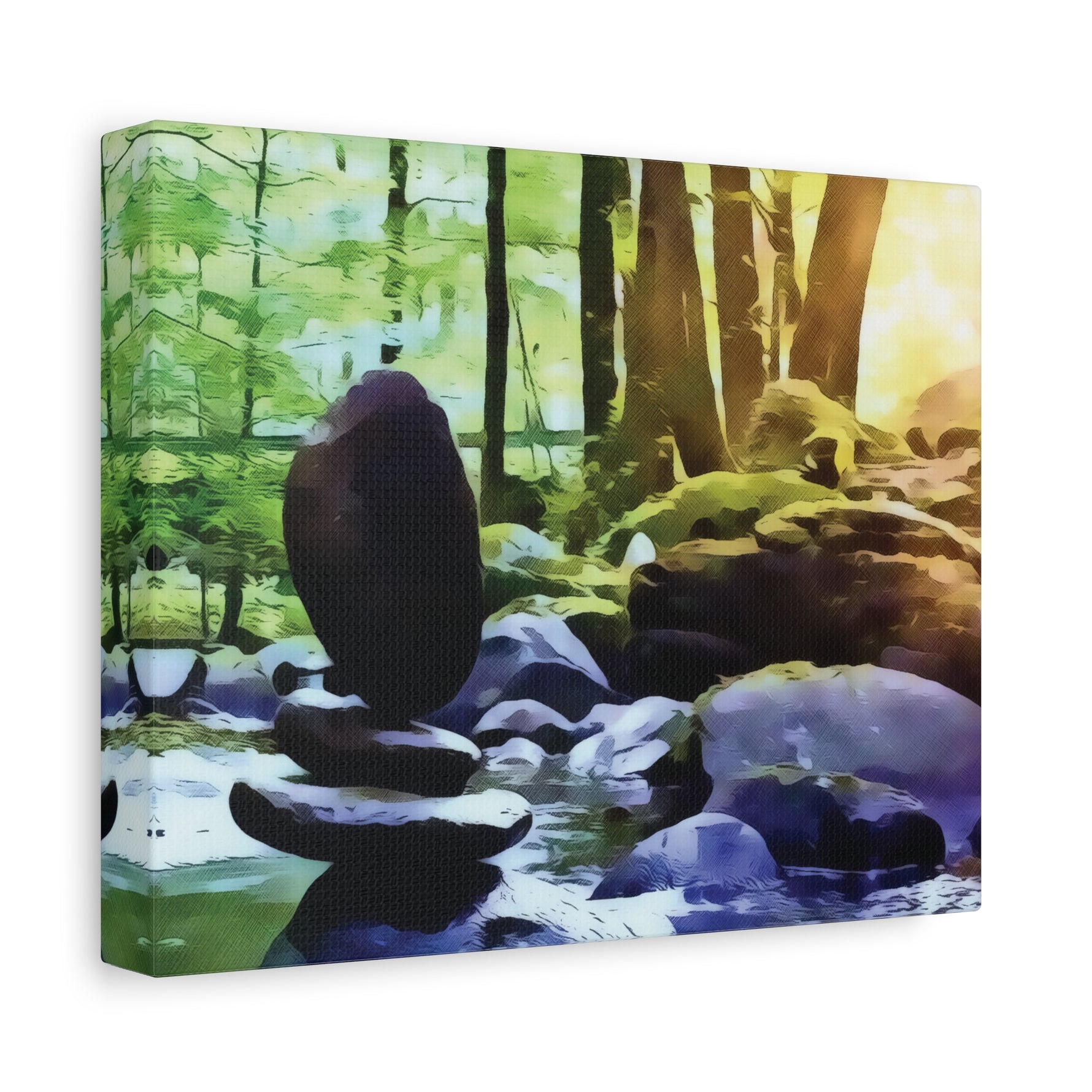 Stretched Matte Canvas - Stone Balance (Variant 2)