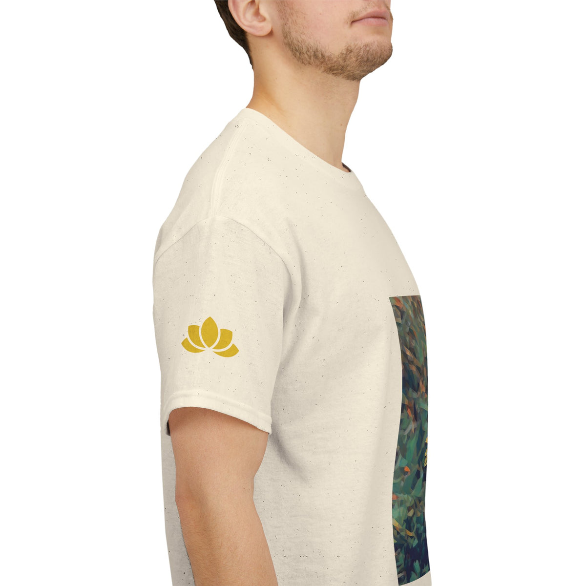 Unisex Heavy Cotton Tee - Poly Art - Flower of Dandelion (Variant 1)
