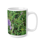 Ceramic White Cup 15oz - Flower of Malva Sylvestris