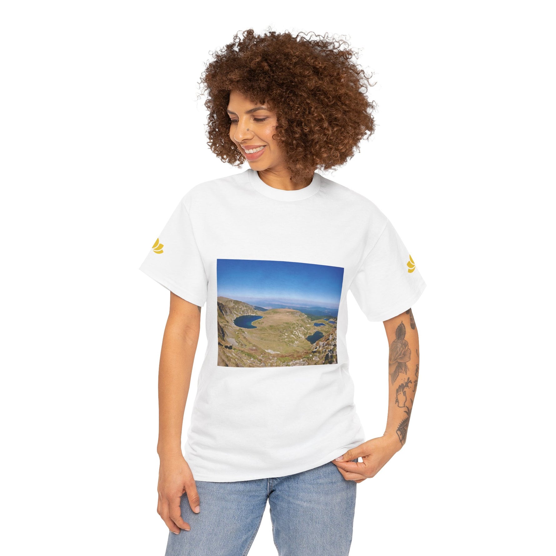 Unisex Heavy Cotton Tee - Rila Lakes (Variant 2)