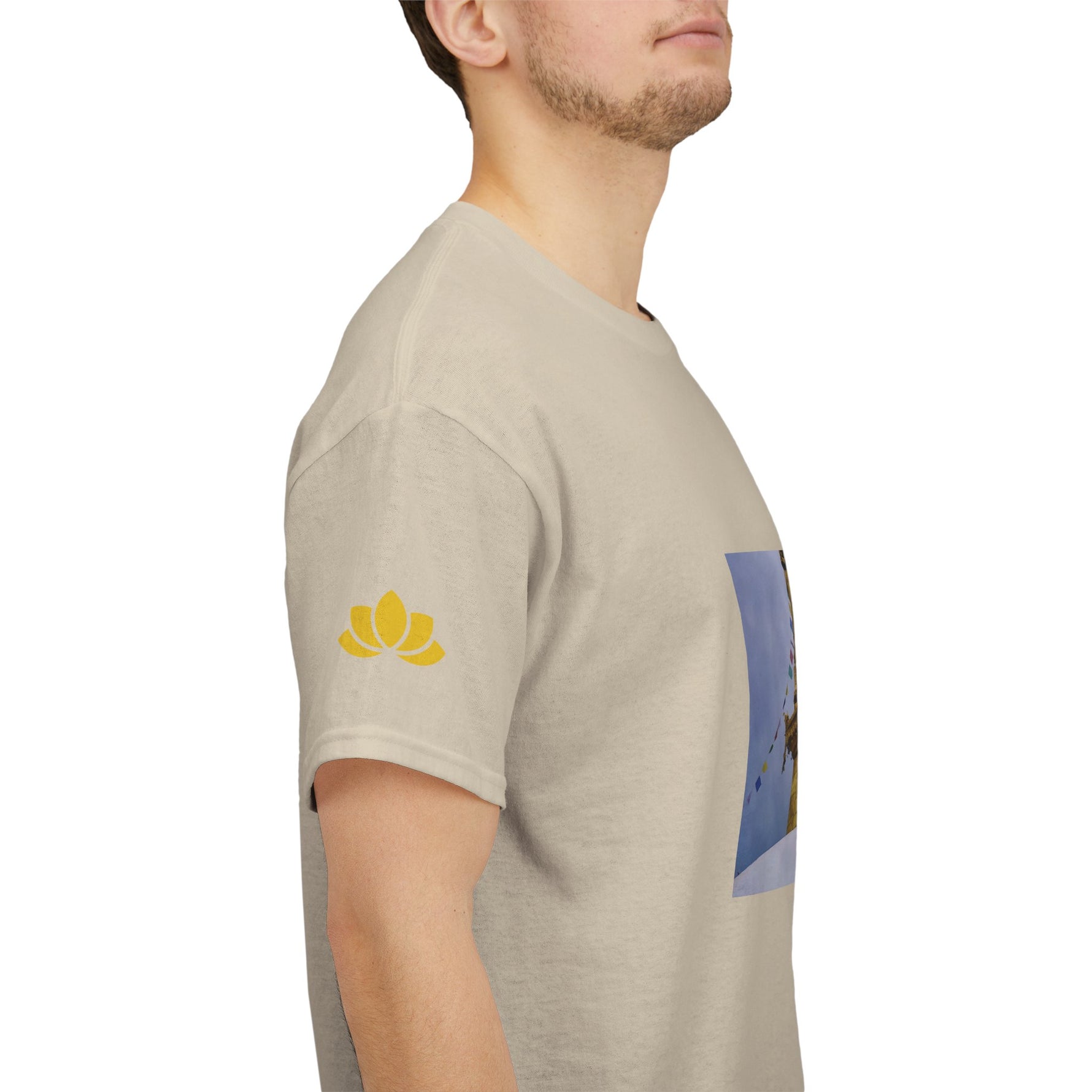 Unisex Heavy Cotton Tee - Nepal, Buddha's Eyes (Variant 4)
